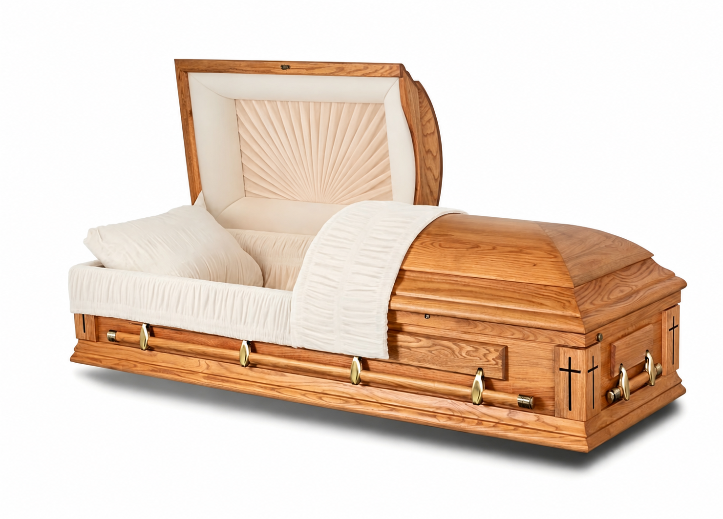 Christian Oak wood casket