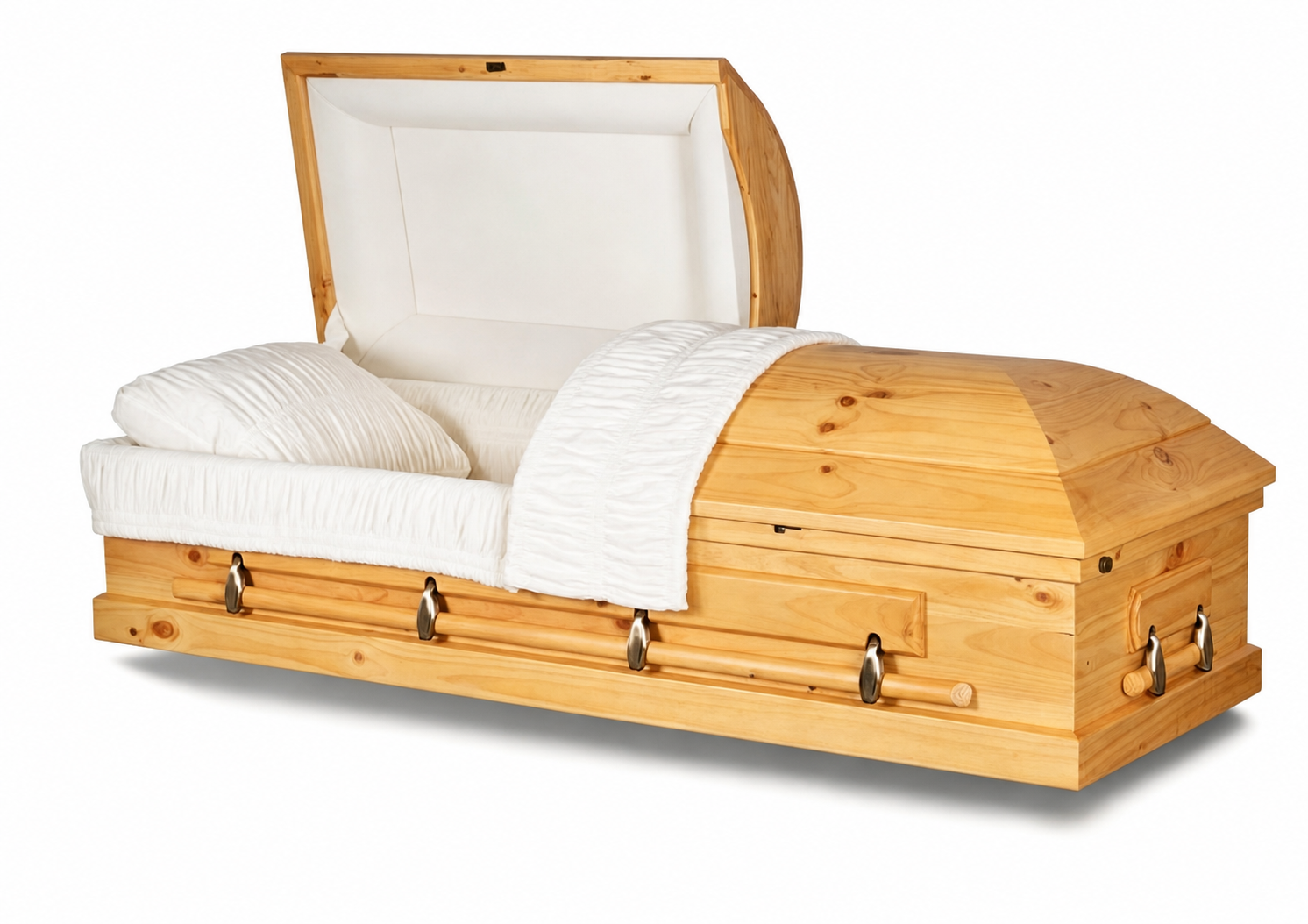 Natural Pine wood casket